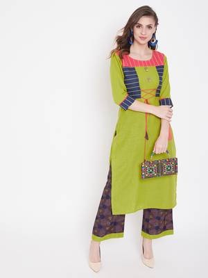 Green printed cotton kurtas-and-kurtis 2