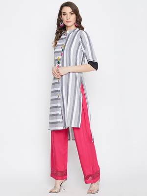 White printed cotton kurtas-and-kurtis 3