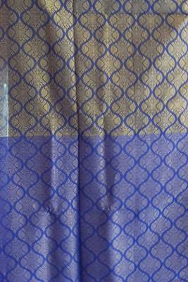Lime woven brocade saree with blouse 4