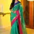 Sea green woven chanderi silk saree with blouse