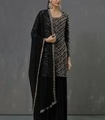 Black Georgette Pakistani Salwar Kameez