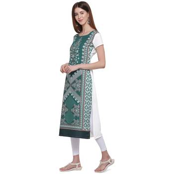 White printed crepe ethnic-kurtis 2