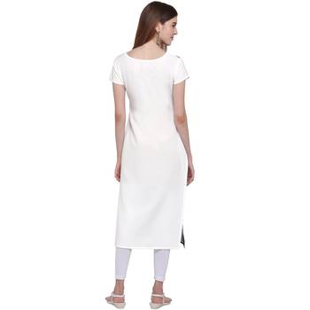 White printed crepe ethnic-kurtis 3