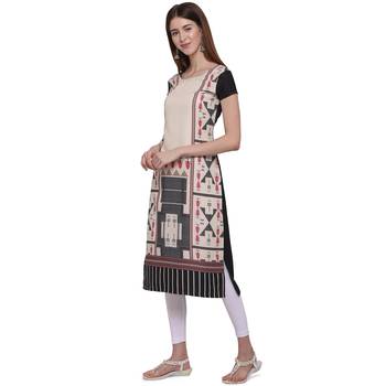 White printed crepe ethnic-kurtis 2