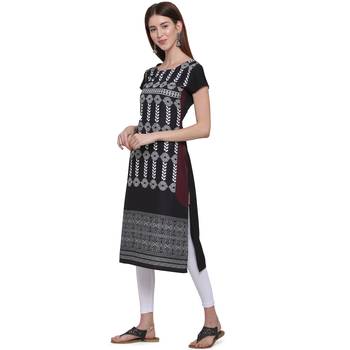 Black printed crepe ethnic-kurtis 3
