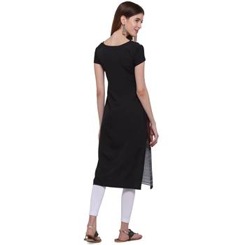 Black printed crepe ethnic-kurtis 4