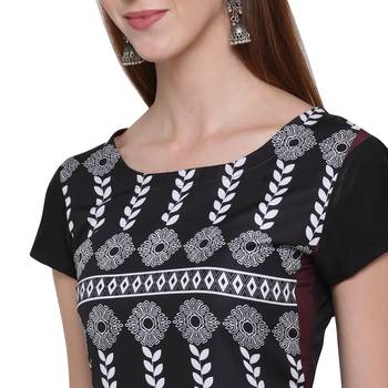 Black printed crepe ethnic-kurtis 5