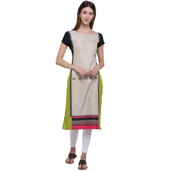 Off white printed crepe ethnic-kurtis 1