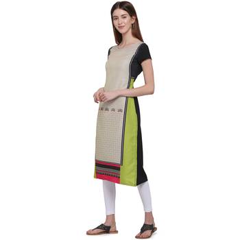 Off white printed crepe ethnic-kurtis 2