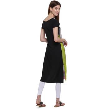 Off white printed crepe ethnic-kurtis 3