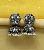 Silver jhumkas