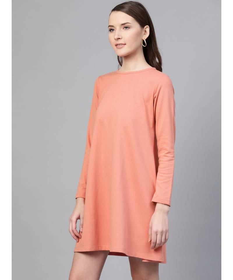 Safari Tawi Flounce Tent Dress - Peach