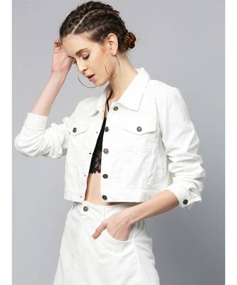 White Corduroy Boxy Jacket 2