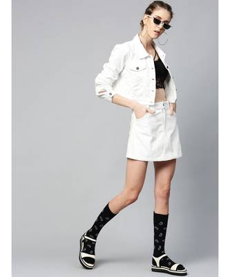 White Corduroy Boxy Jacket 4