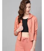 Peach Terry Hooded Jacket