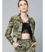 Green Camouflage Trucker Jacket