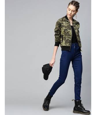Green Camouflage Bomber Zipper Jacket 4