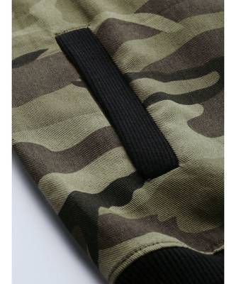 Green Camouflage Bomber Zipper Jacket 5