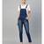 Blue Bleach Wash Stretch Denim Dungaree