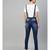 Blue Bleach Wash Stretch Denim Dungaree