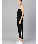 Black Side Tape Tube Bardot Jumpsuit