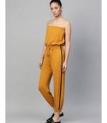 Mustard Side Tape Tube Bardot Jumpsuit