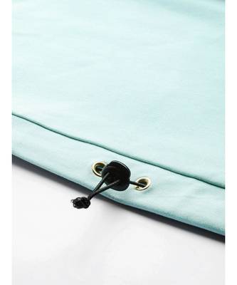 Sea Green Drawstring Crop Sweatshirt 5