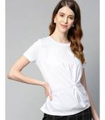 White Twisted Knot Regular T-Shirt