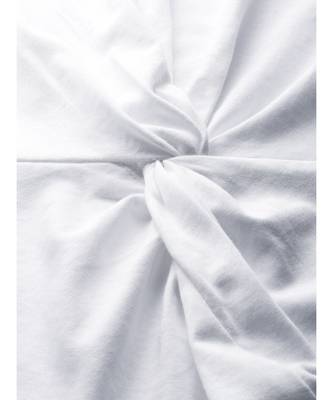 White Twisted Knot Regular T-Shirt 5