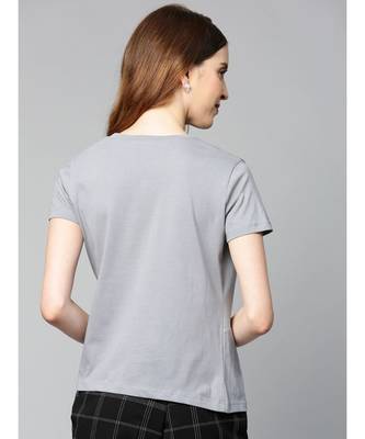 Grey Twisted Knot Regular T-Shirt 3
