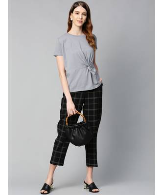 Grey Twisted Knot Regular T-Shirt 4