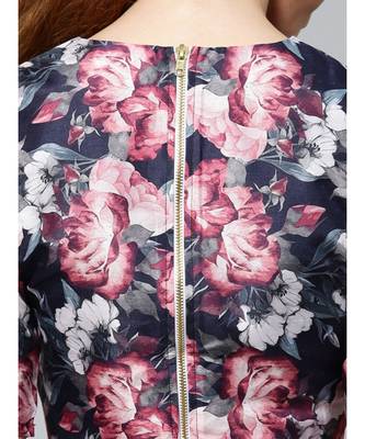 Navy Floral Crop Top 5