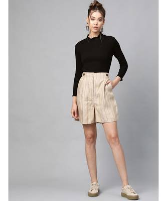 Black Rib Turtle Neck Crop Top 4
