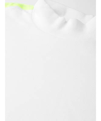 White Rib High Neck Shoulder Tape Top 5