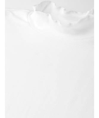 White Rib High Neck Full Sleeve Top 5