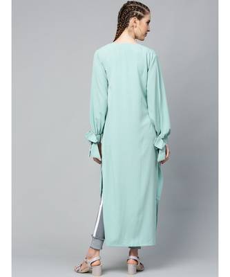 Sea Green Solid Front Open Shrug 3