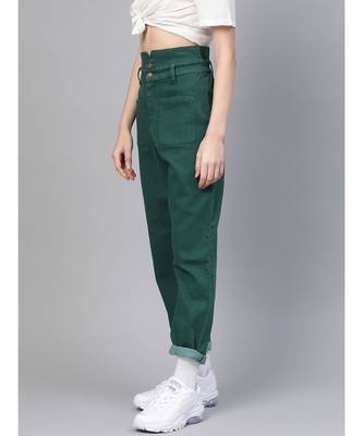 Emerald Green Slouchy Jeans 2
