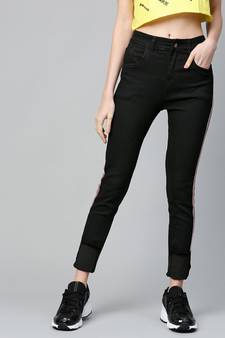 Black Side Tape Basic Jeans