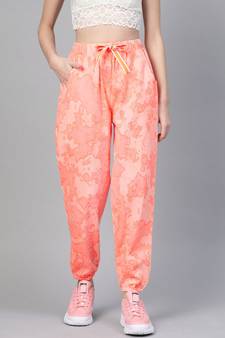 Pink Tie-Dye Twill Jogger
