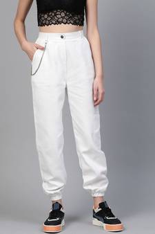 White Hip-Hop Streetwear Cargo Pants