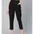 Black Corduroy Street Style Drawstring Pants