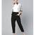 Black Corduroy Street Style Drawstring Pants