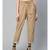 Beige Corduroy Street Style Drawstring Pants