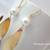 18K Gold Plated Curly Design Fashion Earrings with Glass Pearls