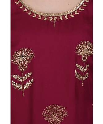 Show Shaa Barn Red SCOTTISH THISTLE KURTA SET 4