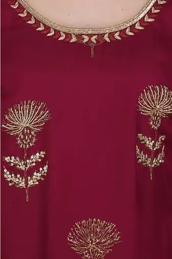 Show Shaa Barn Red SCOTTISH THISTLE KURTA SET