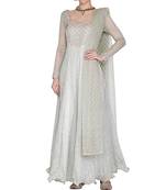 Show Shaa UNCOMPLICATE YOURSELF MOROCCAN KHIRKI ANARKALI SET - Mint