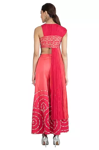 Show Shaa Assymetric SIDE PANEL CHIFFON TOP & SPIRAL Evil Eye FLARED PANT