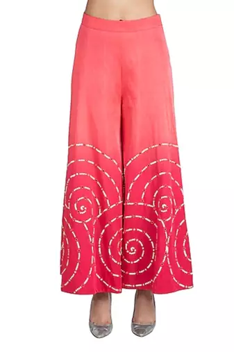 Show Shaa Assymetric SIDE PANEL CHIFFON TOP & SPIRAL Evil Eye FLARED PANT