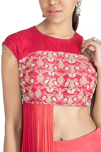Show Shaa Assymetric SIDE PANEL CHIFFON TOP & SPIRAL Evil Eye FLARED PANT